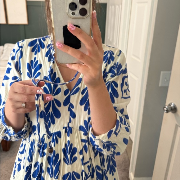 Boutique blue and white mini dress - Picture 4 of 6